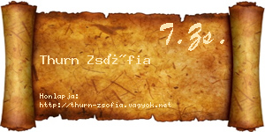 Thurn Zsófia névjegykártya